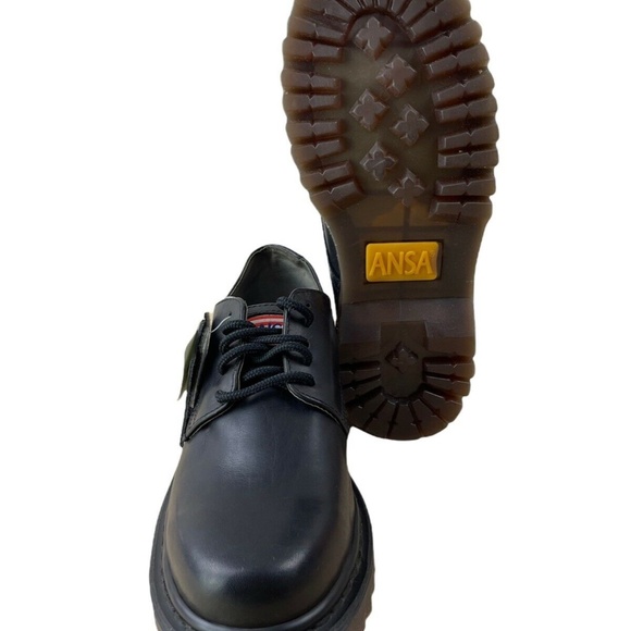 Mens ANSA | Black Leather Oxfords | LAM401ABK Size: 6.5 - Picture 8 of 10